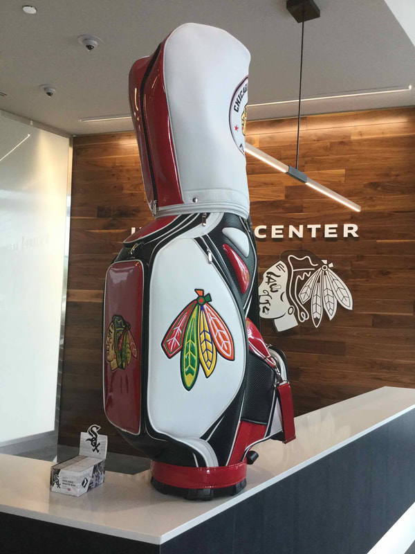 Custom Chicago Blackhawks logo Golf Bag
